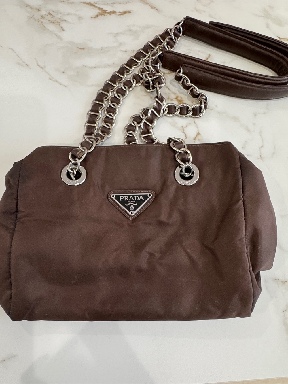 Prada Vintage Tessuto Nylon Catena Chain Authentic Bag
